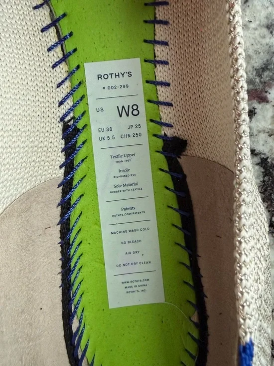 NWOT Rothy’s The Point Flats in Diamond Metallic Toe Size 8 - Picture 4 of 7